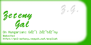 zeteny gal business card